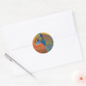 Abstracte Leuke Luipaard Kunst Ronde Sticker (Envelop)