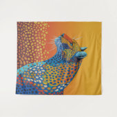 Abstracte Leuke Luipaard Kunst Wandkleed (Voorkant (horizontaal))