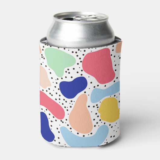 Abstracte leuke moderne kinder zomervormen blikjeskoeler (Blikje Voorkant)