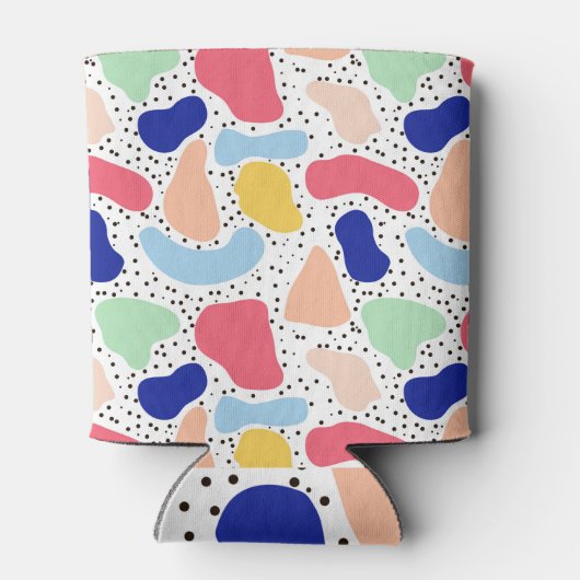 Abstracte leuke moderne kinder zomervormen blikjeskoeler (Achterkant)