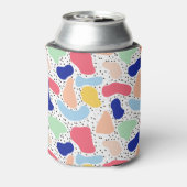 Abstracte leuke moderne kinder zomervormen blikjeskoeler (Blikje Achterkant)