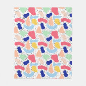 Abstracte leuke moderne kinder zomervormen fleece deken (Voorkant)