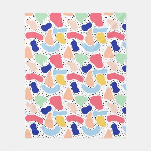 Abstracte leuke moderne kinder zomervormen fleece deken (Voorkant)