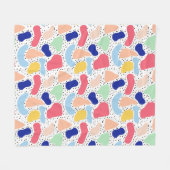 Abstracte leuke moderne kinder zomervormen fleece deken (Voorkant (Horizontaal))