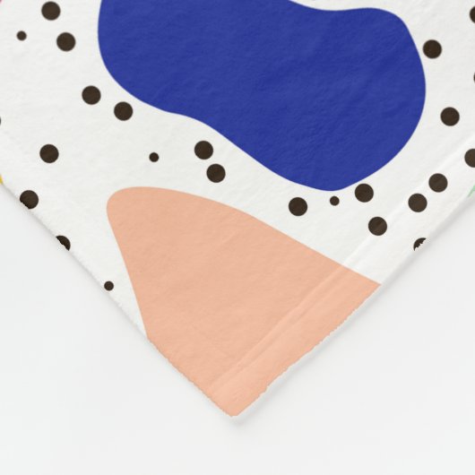 Abstracte leuke moderne kinder zomervormen fleece deken (Hoek)