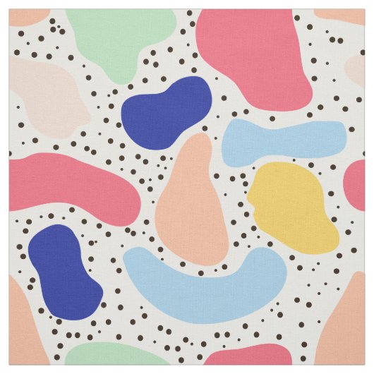 Abstracte leuke moderne kinder zomervormen stof (Swatch)