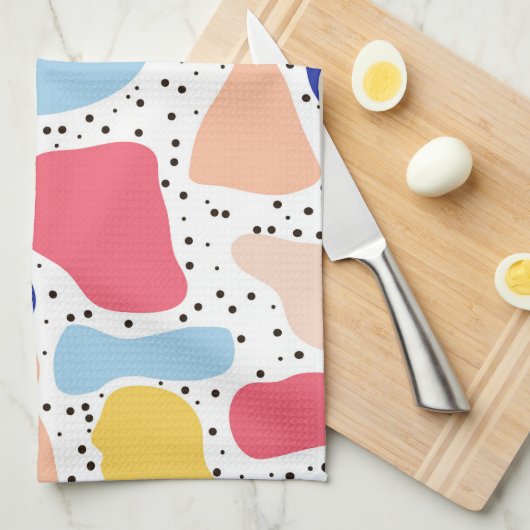 Abstracte leuke moderne malle kinderen zomer vorme theedoek (Quarter Fold)
