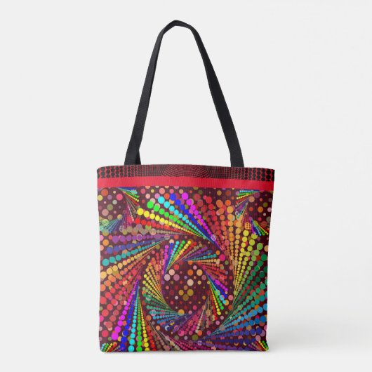 Abstracte leuke trendy kleuren tote bag (Achterkant)