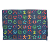 Abstracte leuke vormen retro design print kussensloop (Voorkant)