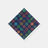 Abstracte leuke vormen retro design print servet (Hoek)