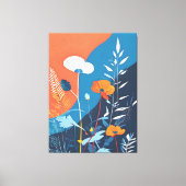 Abstracte levendige bloei canvas afdruk (Voorkant)