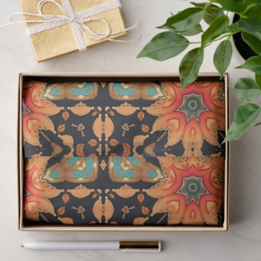 Abstracte levendige bloemen Decoupage Tissuepapier (Geschenk)