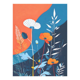 Abstracte Levendige Bloemen Poster