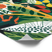 Abstracte levendige bloemenkunst poster (Hoek)