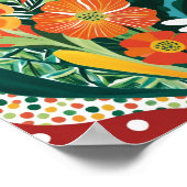 Abstracte levendige bloemenkunst poster (Hoek)