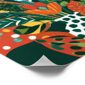 Abstracte levendige bloemenkunst poster (Hoek)