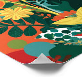 Abstracte levendige bloemenkunst poster (Hoek)