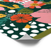 Abstracte levendige bloemenkunst poster (Hoek)