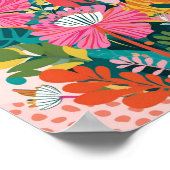 Abstracte levendige bloemenkunst poster (Hoek)