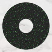 Abstracte Levendige Gekleurde Hagedis op Branch St Wijnglaslabel (Achterkant)