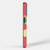 Abstracte levendige kleur gezicht Art iPhone Case (Achterkant / Rechts)