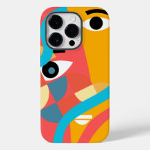 Abstracte levendige kleur gezicht Art iPhone Case