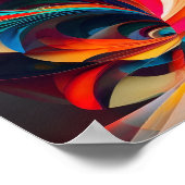 Abstracte levendige kleurenmix, modern trendy stij poster (Hoek)