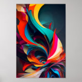 Abstracte levendige kleurenmix, modern trendy stij poster (Voorkant)