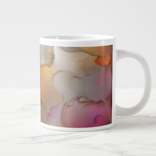 Abstracte, levendige koffie of latte Mok (Rechts)
