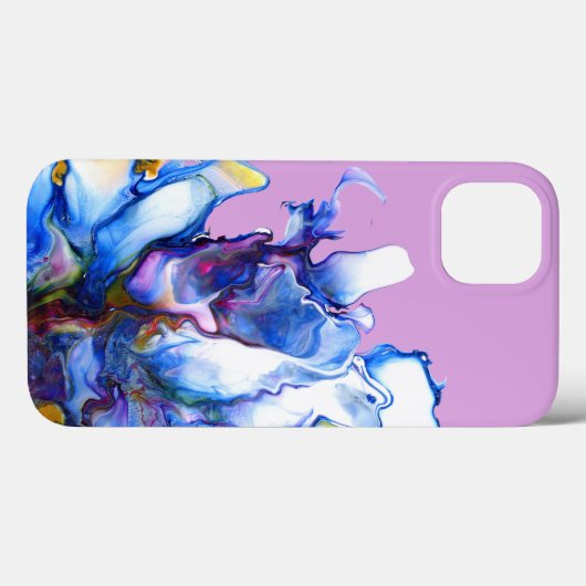 Abstracte levendige kunst in blauw + Paars Case-Mate iPhone Case (Achterkant (horizontaal))