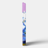 Abstracte levendige kunst in blauw + Paars Case-Mate iPhone Case (Achterkant / Links)