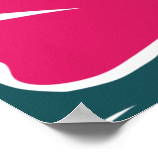 Abstracte levendige lichte en gedurfde Floral Wall Poster (Hoek)