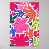 Abstracte levendige lichte en gedurfde Floral Wall Poster (Voorkant)