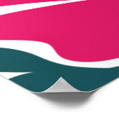 Abstracte levendige lichte en gedurfde Floral Wall Poster (Hoek)