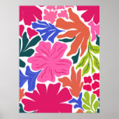 Abstracte levendige lichte en gedurfde Floral Wall Poster (Voorkant)