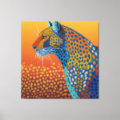 Abstracte Levendige Luipaard Kunst Canvas Afdruk (Voorkant)