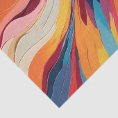 Abstracte levendige regenboog golvende strepen tissuepapier (Detail)