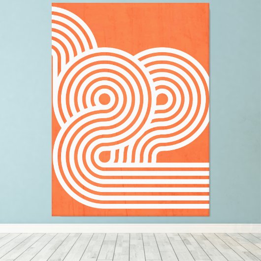 Abstracte levendige ritmes canvas afdruk (Insitu (Houten vloer))