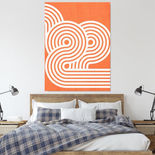 Abstracte levendige ritmes canvas afdruk (Insitu (Slaapkamer))