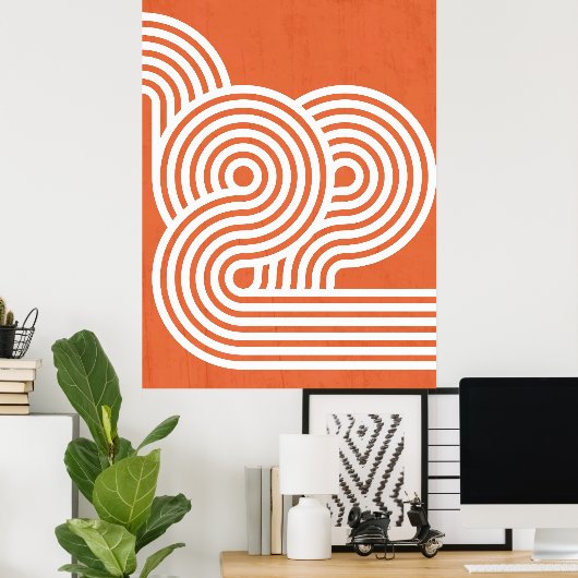 Abstracte levendige ritmes poster (Thuiskantoor)