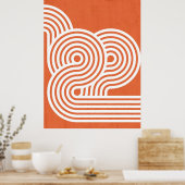 Abstracte levendige ritmes poster (Keuken)