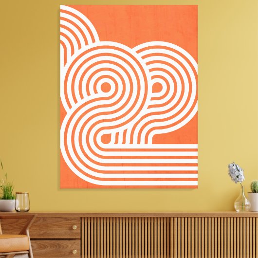 Abstracte Levendige Ritmiek Canvas Afdruk (Insitu (Woonkamer))
