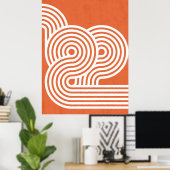 Abstracte Levendige Ritmiek Poster (Thuiskantoor)