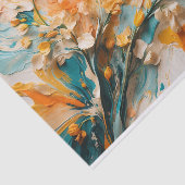 Abstracte Levendige Springtime Wildflower Tissuepapier (Detail)