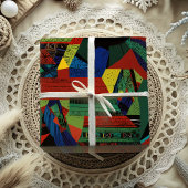 Abstracte Levendige Tribal Afro-Amerikaanse Gift Cadeaupapier