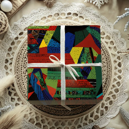 Abstracte Levendige Tribal Afro-Amerikaanse Gift Cadeaupapier