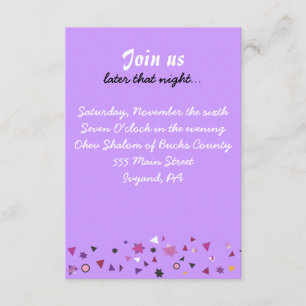 ABSTRACTE LEVENSBEHANDELING Bat Mitzvah Kaart