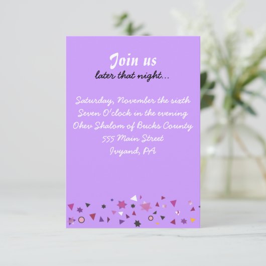 ABSTRACTE LEVENSBOOM Bat Mitzvah Feestkaart Kaart (Staand voorkant)