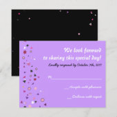 Abstracte Levensboom Bat Mitzvah Uitnodiging React (Voorkant / Achterkant)