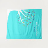 Abstracte levensboom feest foto achtergrond wandkleed (Voorkant (horizontaal))